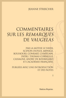 COMMENTAIRES REMARQUES  VAUGELAS