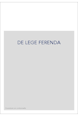 DE LEGE FERENDA