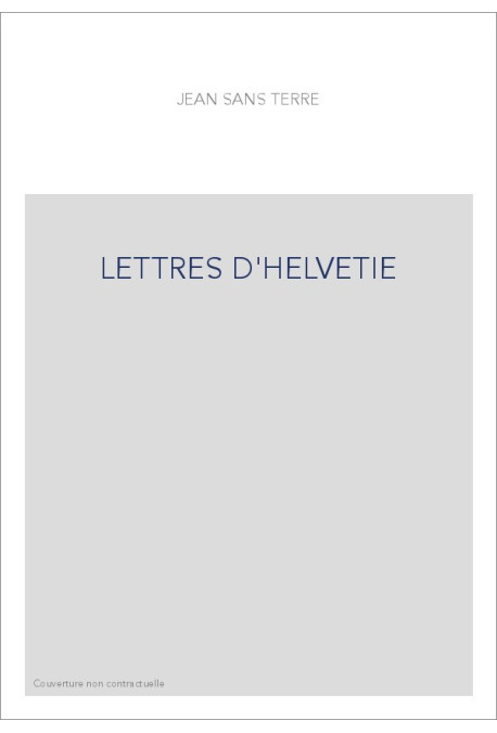 LETTRES D'HELVETIE
