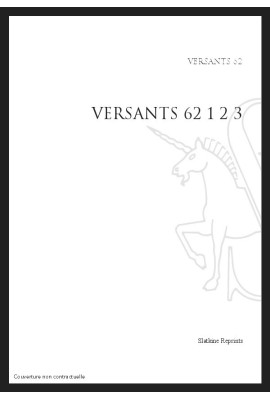 VERSANTS 62 2015 3 FASCICULES FRANÇAIS - ITALIEN - ESPAGNOL