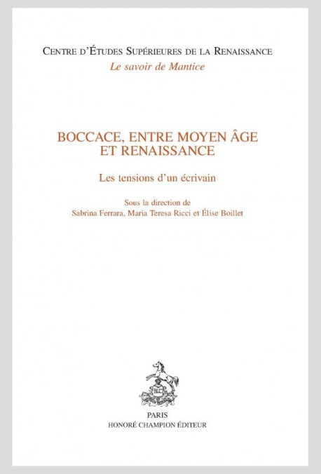 BOCCACE, ENTRE MOYEN ÂGE ET RENAISSANCE