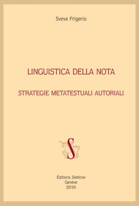 LINGUISTICA DELLA NOTA