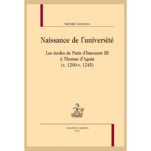 NAISSANCE DE L'UNIVERSITÉ
