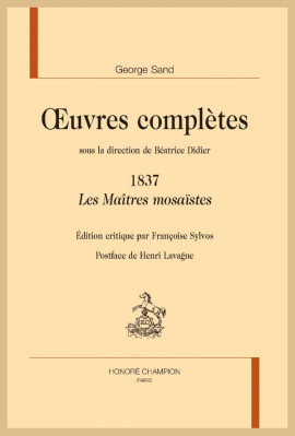 OEUVRES COMPLÈTES. 1837. LES MAÎTRES MOSAÏSTES