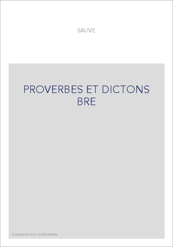 PROVERBES ET DICTONS BRE