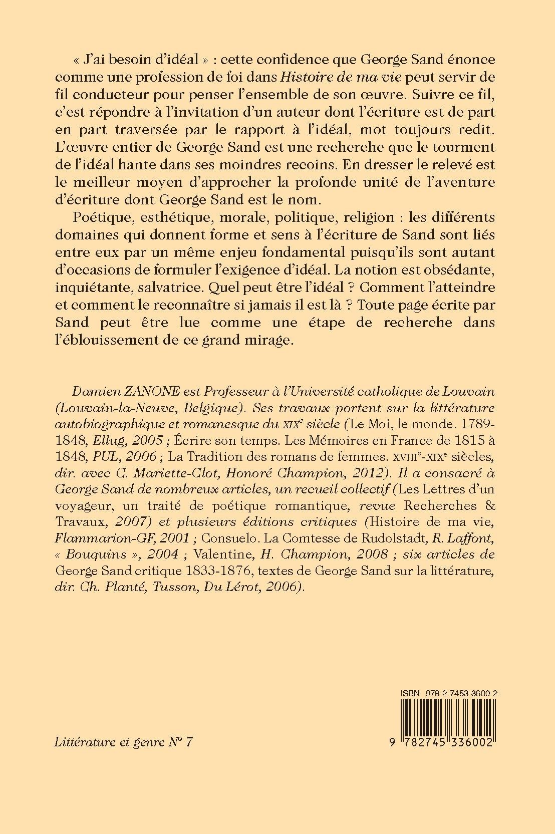 GEORGE SAND ET L'IDÉAL