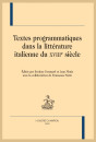TEXTES PROGRAMMATIQUES DANS LA LITTÉRATURE ITALIENNE DU XVIIIE SIÈCLE