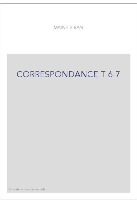 CORRESPONDANCE T 6-7