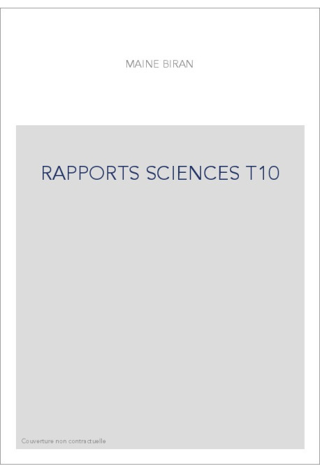 RAPPORTS SCIENCES T10