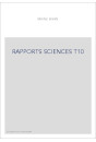RAPPORTS SCIENCES T10