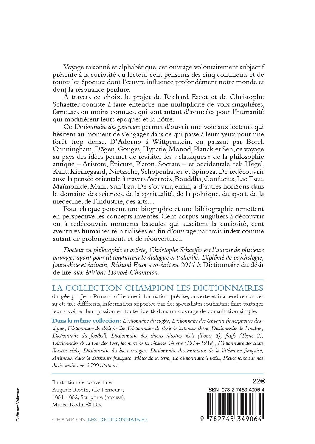 DICTIONNAIRE DES PENSEURS