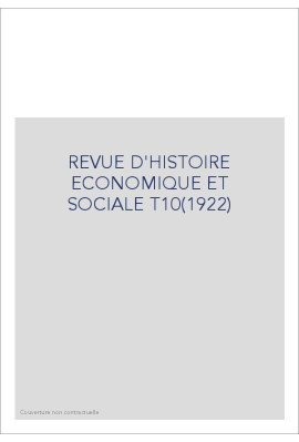 REVUE D'HISTOIRE ECONOMIQUE ET SOCIALE T10(1922)