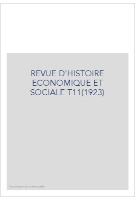 REVUE D'HISTOIRE ECONOMIQUE ET SOCIALE T11(1923)
