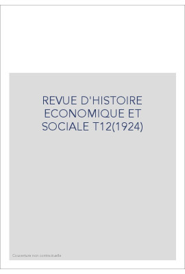 REVUE D'HISTOIRE ECONOMIQUE ET SOCIALE T12(1924)