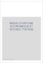 REVUE D'HISTOIRE ECONOMIQUE ET SOCIALE T14(1926)