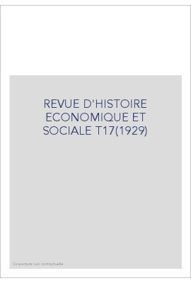 REVUE D'HISTOIRE ECONOMIQUE ET SOCIALE T17(1929)