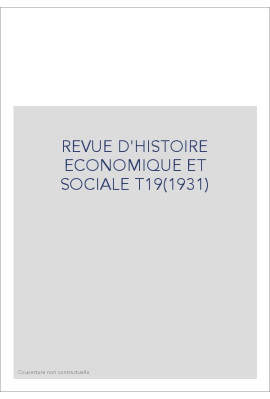 REVUE D'HISTOIRE ECONOMIQUE ET SOCIALE T19(1931)