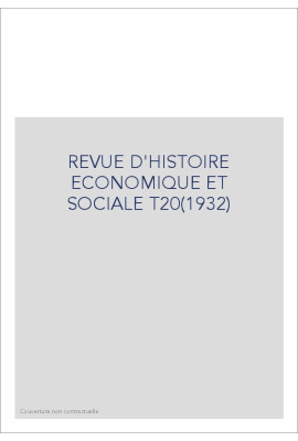 REVUE D'HISTOIRE ECONOMIQUE ET SOCIALE T20(1932)