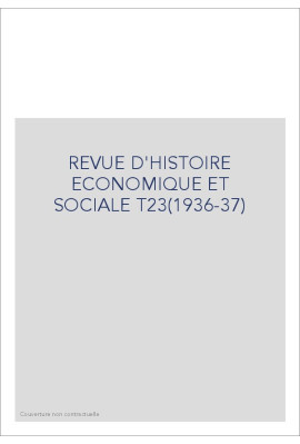 REVUE D'HISTOIRE ECONOMIQUE ET SOCIALE T23(1936-37)