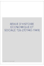 REVUE D'HISTOIRE ECONOMIQUE ET SOCIALE T26-27(1940-1949)