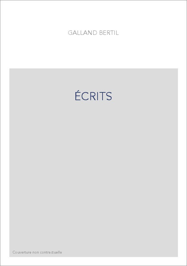 ÉCRITS