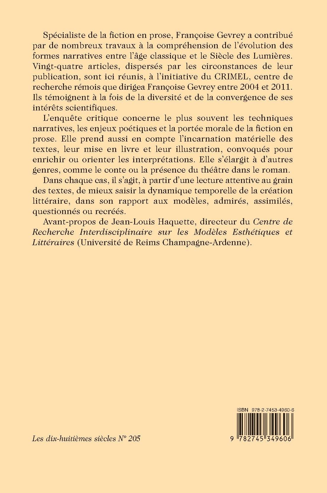 MODÈLES ET FICTION À L ÂGE CLASSIQUE ET AU SIÈCLE DES LUMIÈRES