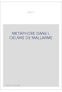 METAPHORE DANS L OEUVRE DE MALLARME
