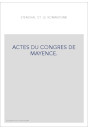 ACTES DU CONGRES DE MAYENCE.