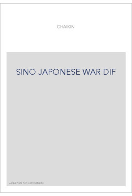 SINO JAPONESE WAR DIF