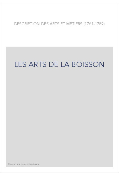 LES ARTS DE LA BOISSON