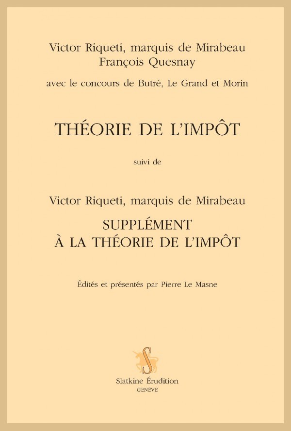 THÉORIE DE L'IMPÔT