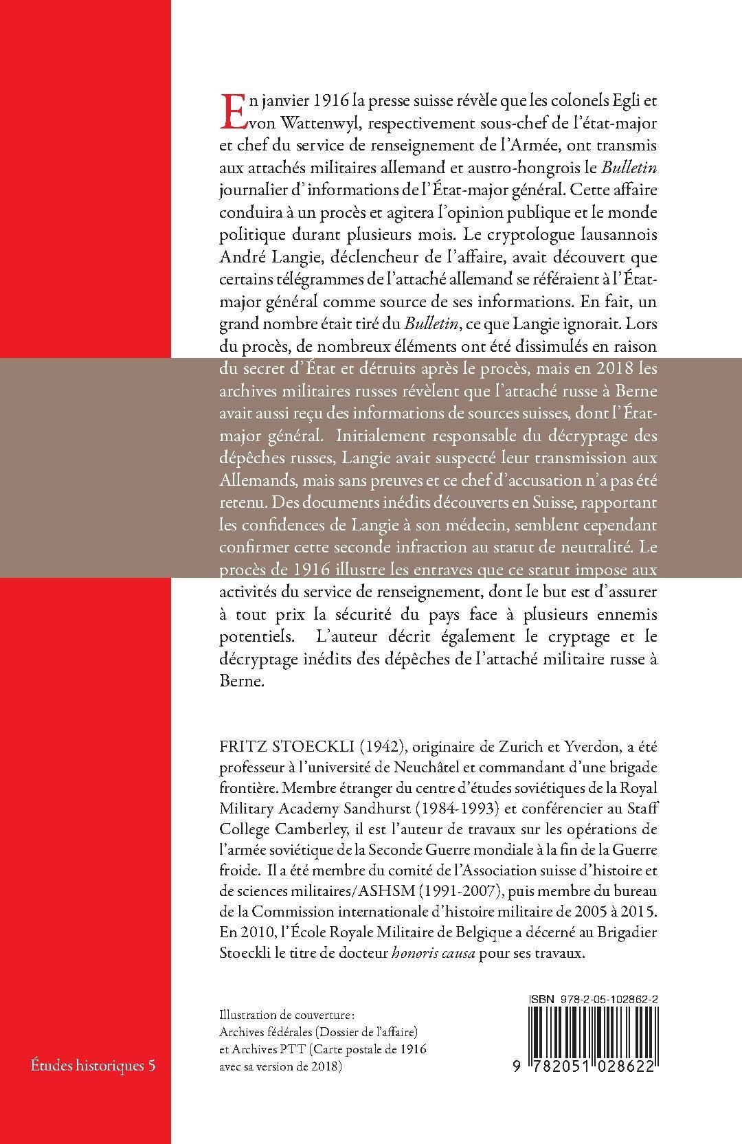 L'AFFAIRE DES COLONELS. 1915-1916