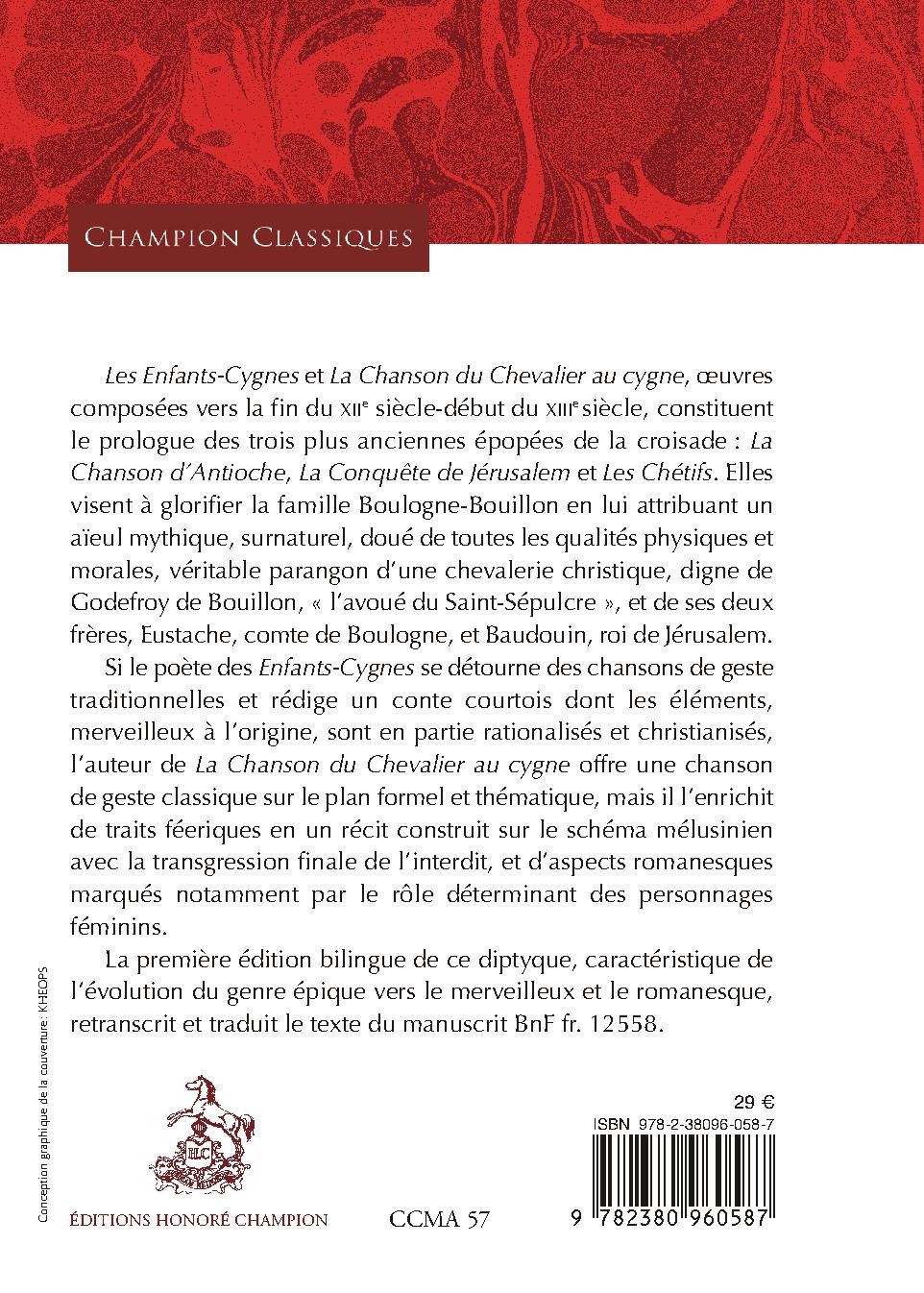 LES ENFANTS-CYGNES SUIVI DE  LA CHANSON DU CHEVALIER AU CYGNE