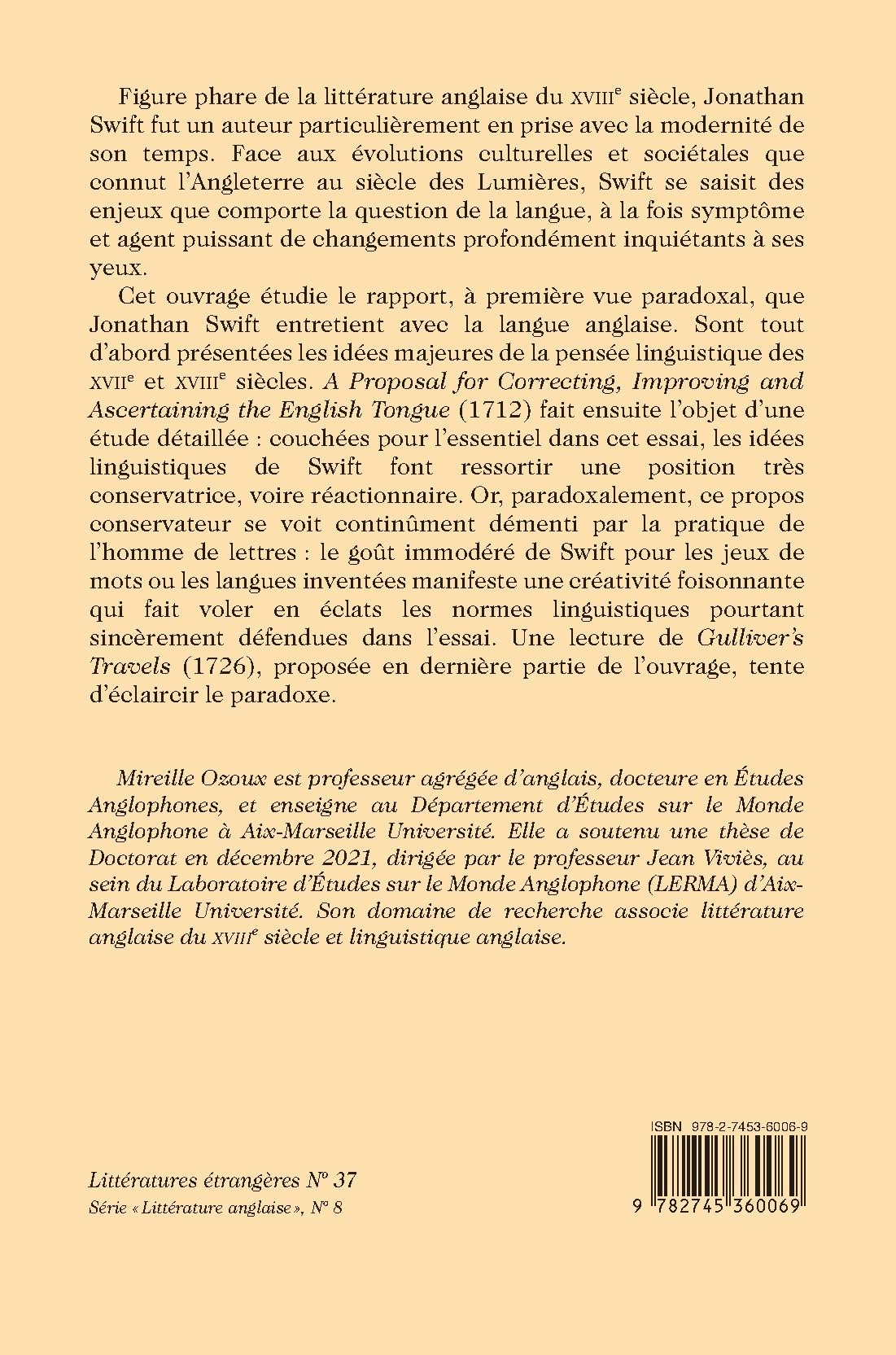 JONATHAN SWIFT LINGUISTE