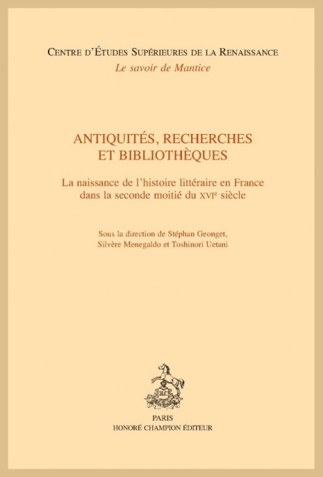 ANTIQUITÉS, RECHERCHES ET BIBLIOTHÈQUES