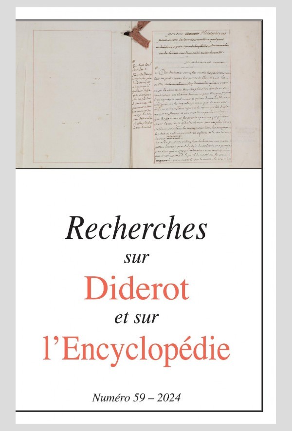 RECHERCHES SUR DIDEROT ET SUR L'ENCYCLOPÉDIE 59- 2024