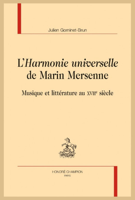 L'HARMONIE UNIVERSELLE DE MARIN MERSENNE