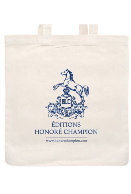 Sac Champion tissu blanc impression bleu. Série limitée