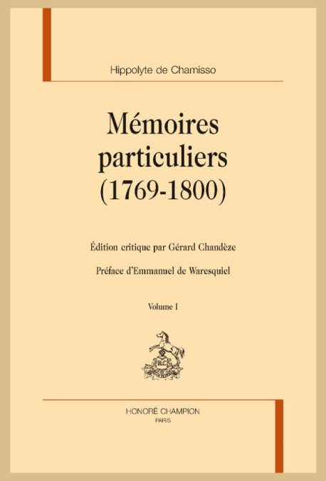 MÉMOIRES PARTICULIERS (1769-1800)