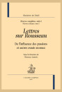 OEUVRES COMPLETES SERIE I. OEUVRES CRITIQUES TOME I. LETTRES SUR ROUSSEAU